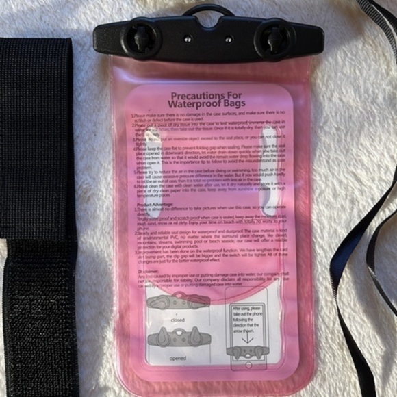 Waterproof Phone Pouch Comp iPhone13 12 11 Pro Galaxy S10 Phones Up to 7in IPX8 - Picture 6 of 8